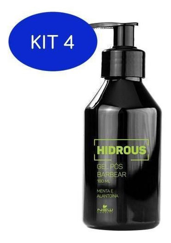 Kit 4 Gel Pós Barbear 180ml/hidrous/new Connect