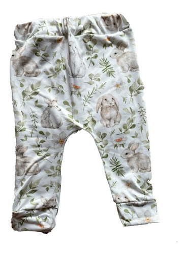 Legging Calza Estampada Conejos Para Bebe 9 12 Meses