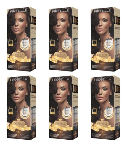 Coloraçao Probelle Perfeita 50g 3.0 Cast Escuro - Kit C/ 6un
