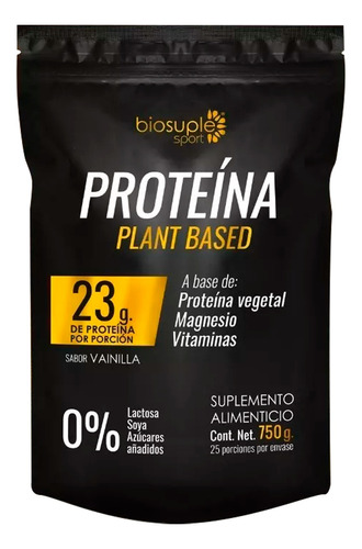 Proteina Vegetal + Magnesio Y Vitaminas 750g Sabor Vainilla 