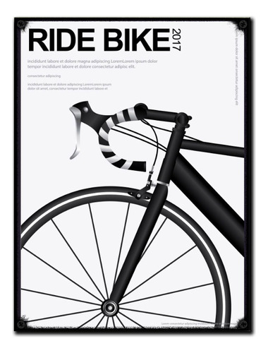 #130 - Cuadro Vintage 30 X 40 - Ride Bike - Bicicleta Poster