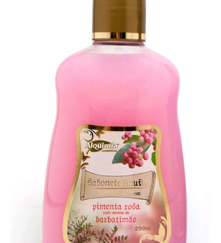 Sabonete Feminino Pimenta Rosa Com Aroma De Barbatimão 250ml