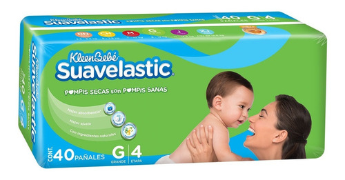 Pañal Suavelastic Grande 40 Pz