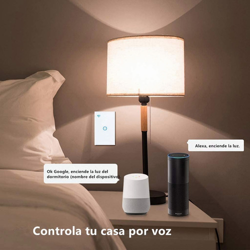 Imagen 3 de 6 de Interruptor De Luz Inteligente Wifi Interruptor Pared 1 Gang