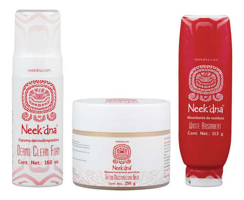 Imagen 1 de 3 de Kit Para Tatuar Neek'dna Pro-tec (espuma+bálsamo+absorbente)