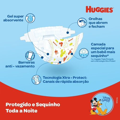 Fralda Huggies Tripla Proteção Xg - 66 Unidades