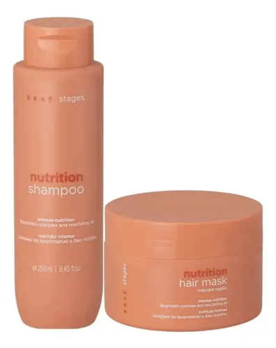 Braé Stages Kit Nutrition 2 Produtos (shampoo e Máscara) — R$ 74,95 em Mercado Livre, 48% OFF