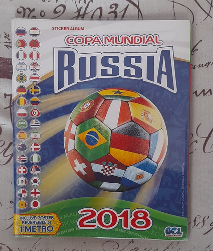 .- Album Futbol Mundial Rusia 2018 Gol Completo Pegado