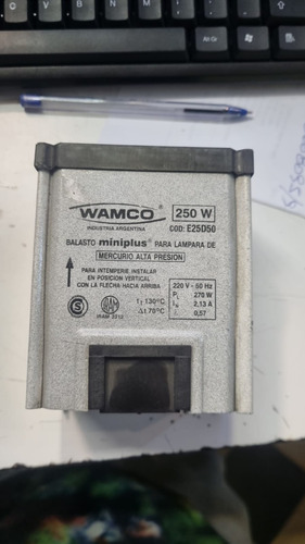 Balasto Wamco Mercurio Alta Presion 250w E250d50 