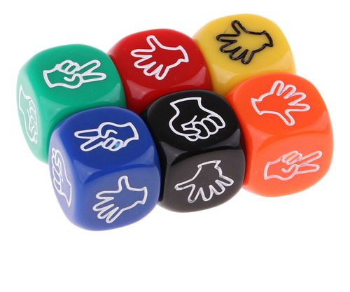 Imagen 7 de 10 de 4x6x Dados De Tijeras De Papel De Piedra Seis Dados De Juego