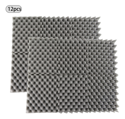 Panel Espuma Acústica 12 Piezas 30x30x5 Cm Aislamiento Sonid