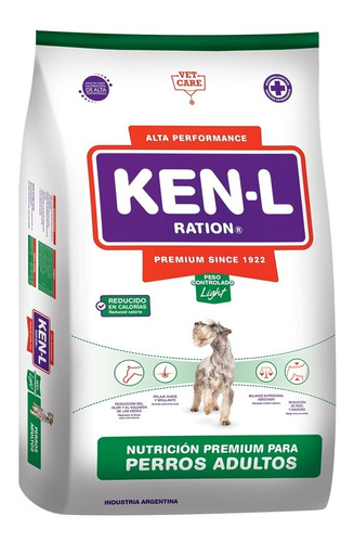 Imagen 1 de 10 de Alimento Para Perros Ken-l Light Adultos 15 Kg