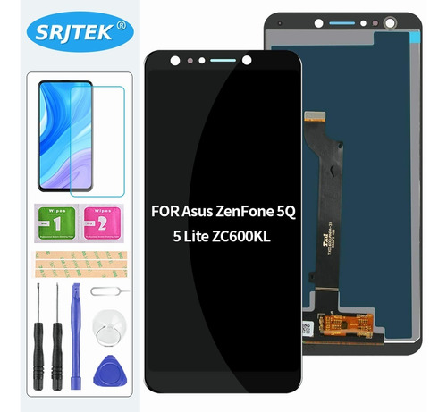 Para Asus Zenfone 5q 5 Lite Zc600kl Pantalla Táctil Lcd Negr