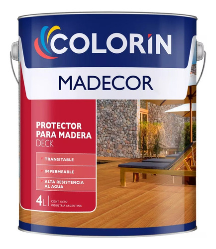 Colorin Deck X 1 Litro Protector Para Maderas Acabado Satin