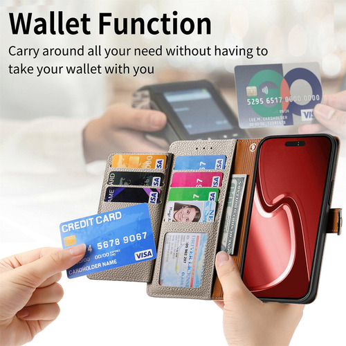 . Funda De Piel Tipo Cartera For Teléfono Zte Libero Axon .