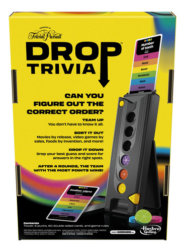 Juego De Preguntas Hasbro Gaming Drop Electronic Voice Desde