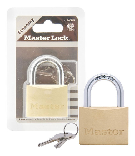 Candado Seguridad Master Lock Bronce 25mm Febo