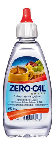 Zero Cal Ciclamato Adoçante Líquido 200ml