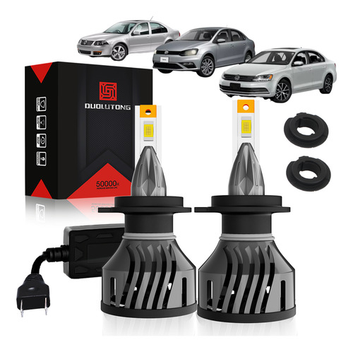 Focos Led H7 Para Jetta Mk6 2010-18 Bora Canbus Csp 26000lm