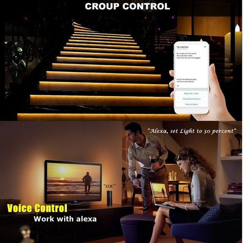 Barra De Luces Led Rgb Wifi De 10 M, Compatible Con La Aplic
