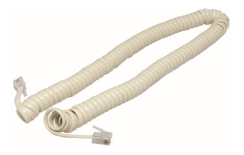 Cable De Teléfono Espiral Marfil 2.10m Fulgore Fu0648