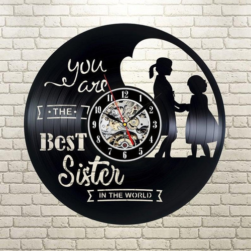 Reloj Corte Laser 4352 Amor Hermanas Best Sister Mejor Herma