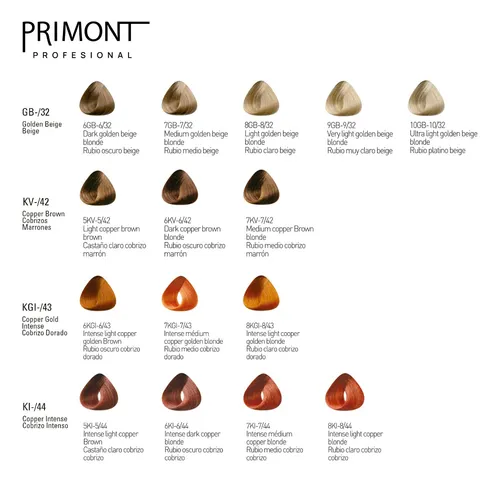 Primont Color X12 Tintura Coloración Cabello 60gr C/amoniaco