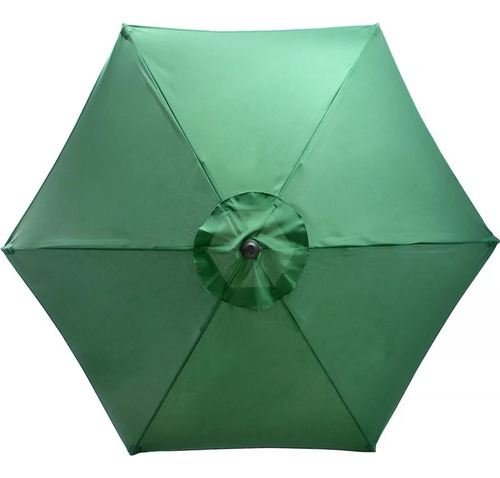 2 Sombrilla Plegable 3 Mts Para Jardin Playa Camp Exterior. Color Verde Lisa