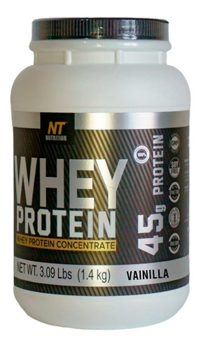 Whey Protein 54 Servicios 1400g Suero De Leche Nt Nutrition Sabor Vainilla