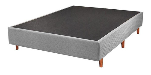 Base Box Casal 138x24 Suede Cinza Chumbo - Cristalflex