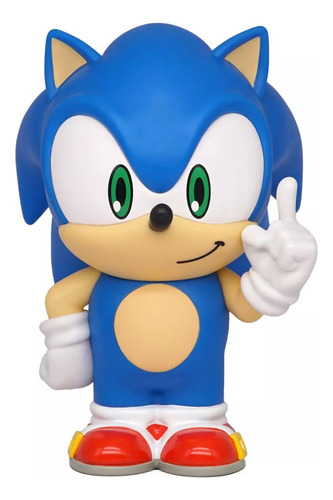 Alcancía  Monogram Sonic Sonic De Pvc Color Azul