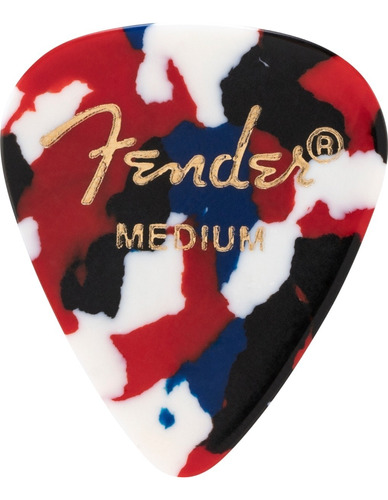 Uñetas Fender 351 Celuloide Confetti 12 Pack - Genuinas Color Medium