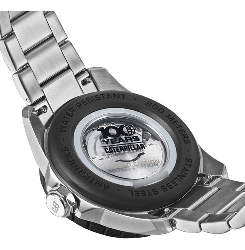 Reloj Caterpillar Hombre Shockmaster 100 Años Sts714811121 Silver Negro Negro