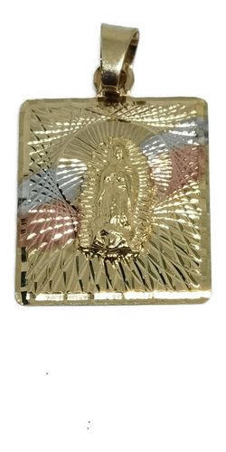 Medalla De Virgen De 2 Cm Rectangular Vir11 De Oro Laminado