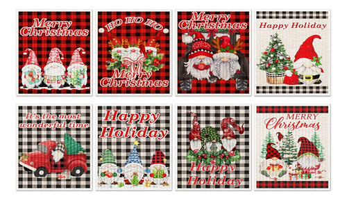 Paños De Cocina Reutilizables Con Diseño De Gnomo De Navidad