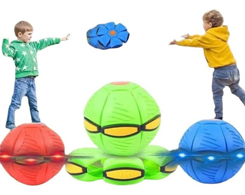 Pelota Plana Flat Ball Disco Plano Con Luz Led Juguete Niños