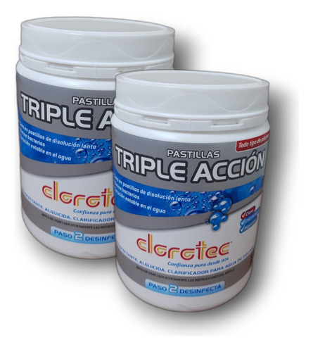 Pastillas Triple Accion Clorotec 1 Kg  X 2 Unidades 