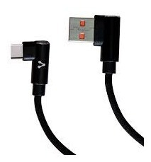Cable Vorago Usb A Tipo C 2.4a 90 Grados Negro Cab-307 /v /v