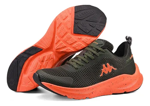 Tênis Kappa Sparta Unissex Original Confortável Caminhada Verde Militar-laranja 39 Br — R$ 126,34 em Mercado Livre, 45% OFF
