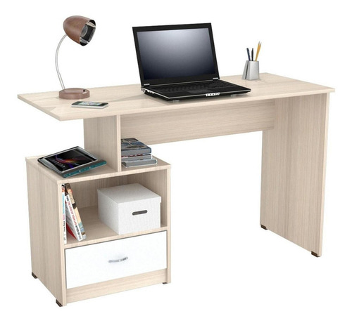 Escritorio Con Cajones Arena Blanco - Inval Es4603