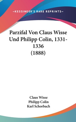 Libro Parzifal Von Claus Wisse Und Philipp Colin, 1331-13...