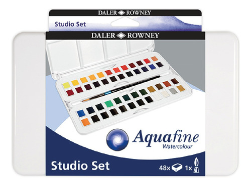 Tableta de acuarela Aquafine Daler Rowney de 48 colores