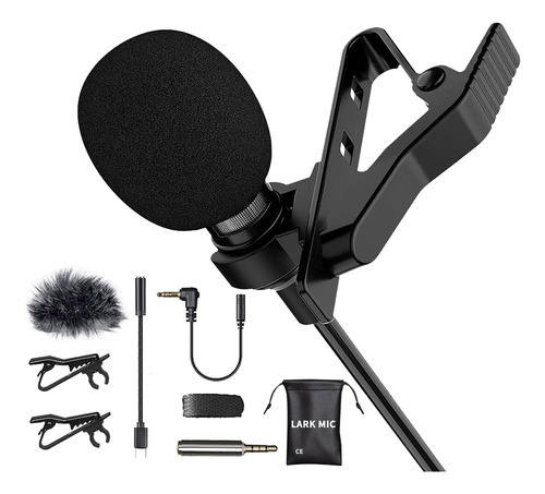 Lark Premium Lavalier Lapel Condenser Mics Micrófono De Grab