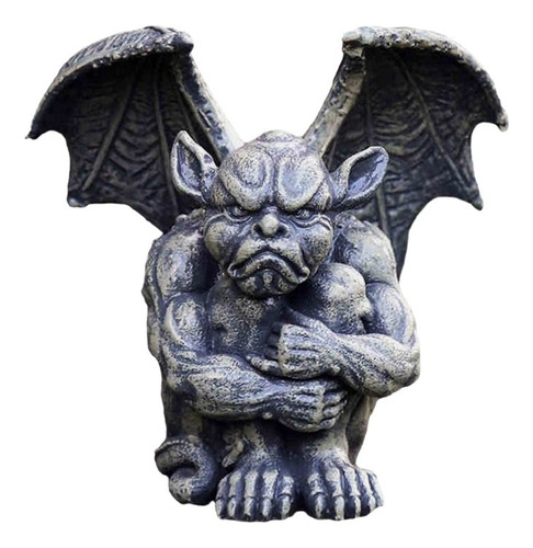 Estatua De Gárgola Alada Guardián Demonio Malvado Escultura