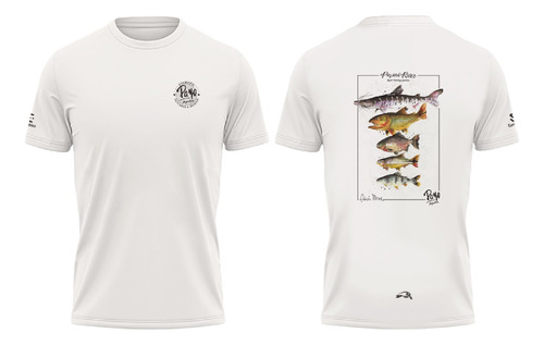 Remera Pesca Payo Acuarela Estampada Secado Rapido Prot Uv