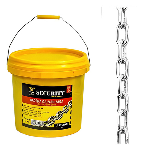 Barril De Cadena Galvanizda De 1/8  Security