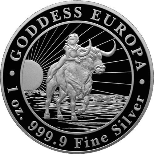 Moneda De Plata Tokelau Goddess Europa 2022