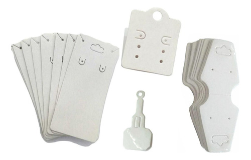 Kit Tags Cartelas Para Biju E Semi Jóias Branco 400 Unidades