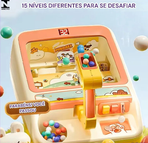 Mini Maquina De Pinball Portatil Fliperama Infantil