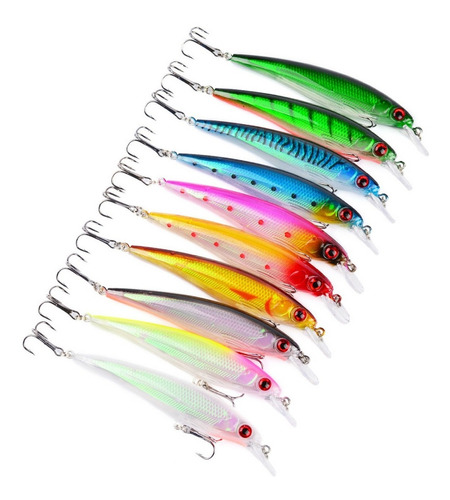 5 Señuelos De Pesca Minnow 11cm 13.5g Lenguados Corvinas